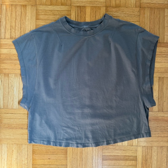 All Yours Crop Tee Grey Sage - Picture 3 of 6